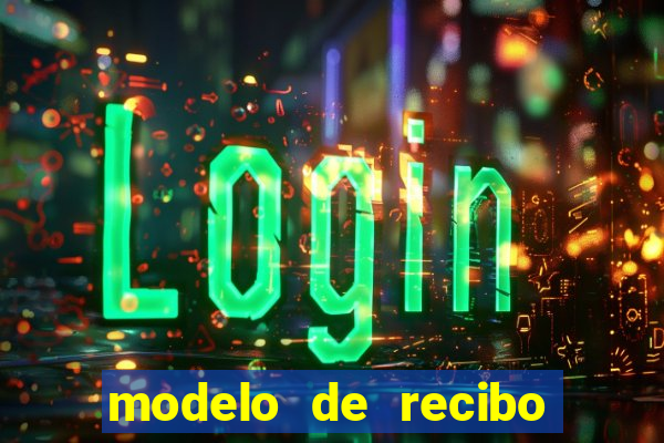 modelo de recibo de pagamento word